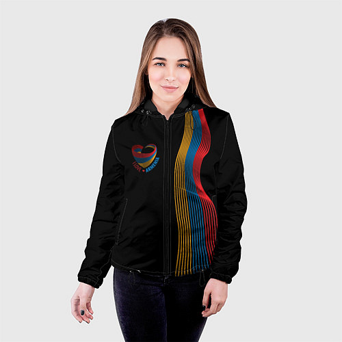 Женская куртка I Love Armenia / 3D-Черный – фото 4