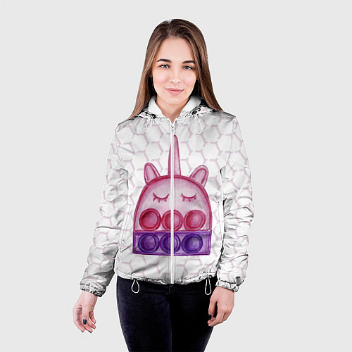 Женская куртка POP IT ЕДИНОРОГ ПОП ИТ / 3D-Белый – фото 4