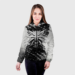 Куртка с капюшоном женская THE WITCHER LOGO STEEL, цвет: 3D-черный — фото 2
