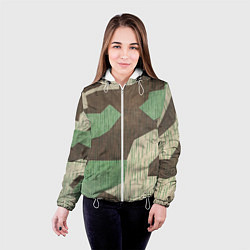 Куртка с капюшоном женская Камуфляж хаки армейский, цвет: 3D-белый — фото 2