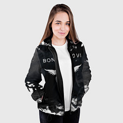Куртка с капюшоном женская BON JOVI БОН ДЖОВИ, цвет: 3D-черный — фото 2