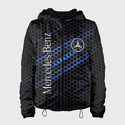 Куртка с капюшоном женская MERCEDES LOGO NEON, цвет: 3D-черный
