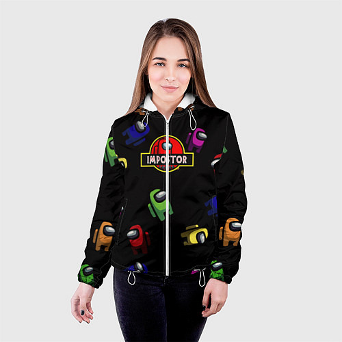 Женская куртка Among Us Impostor / 3D-Белый – фото 4