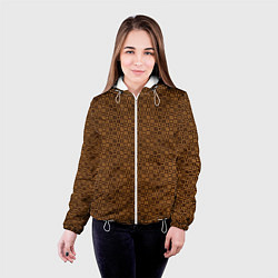 Куртка с капюшоном женская Brown & Gold, цвет: 3D-белый — фото 2