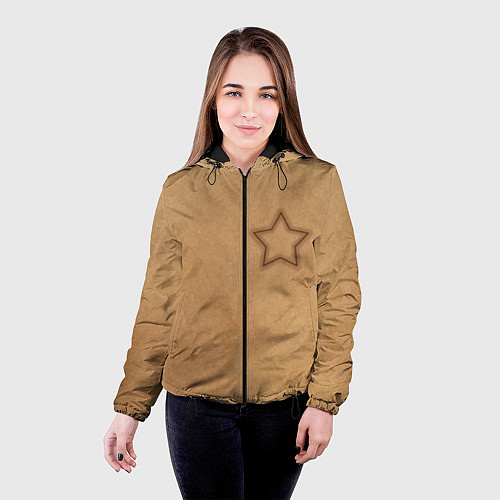 Женская куртка Звезда Игра в кальмара / 3D-Черный – фото 4