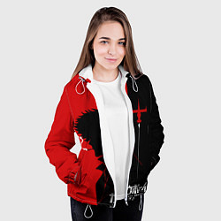 Куртка с капюшоном женская Ковбой Бибоп с сигаретой, цвет: 3D-белый — фото 2