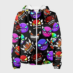 Куртка с капюшоном женская Geometry Dash: Demons Squad, цвет: 3D-белый