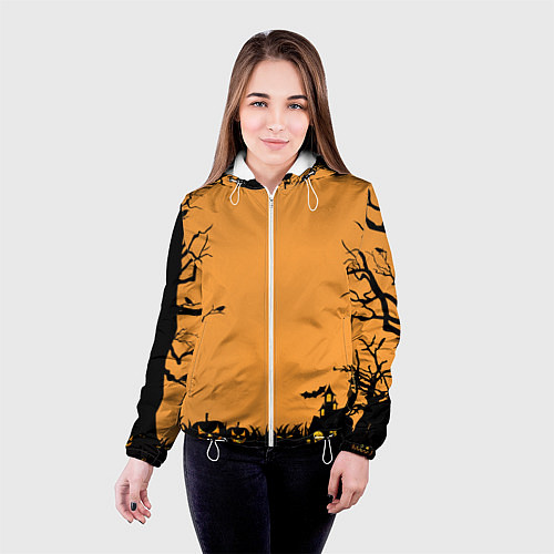 Женская куртка Orange Halloween TRD / 3D-Белый – фото 4