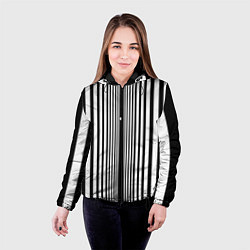 Куртка с капюшоном женская Эффект Доплера, цвет: 3D-черный — фото 2