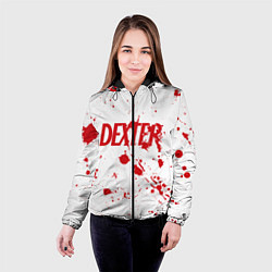 Куртка с капюшоном женская Dexter logo Декстер брызги крови, цвет: 3D-черный — фото 2