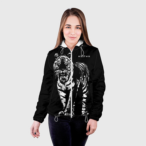 Женская куртка А вот и я, бандерлоги / 3D-Белый – фото 4