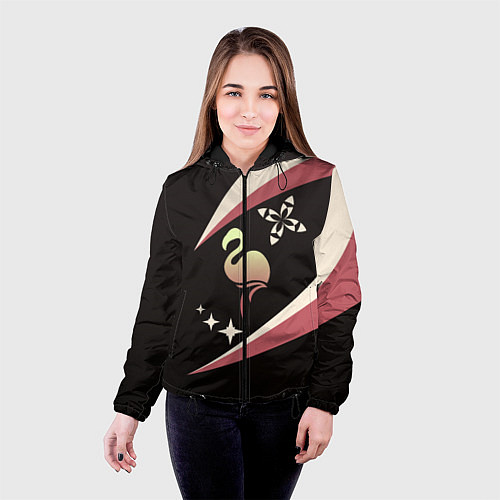 Женская куртка Flatingo & GameDev / 3D-Черный – фото 4