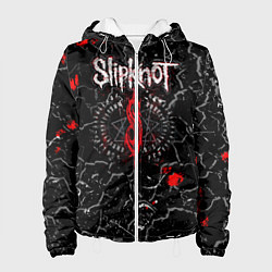 Куртка с капюшоном женская Slipknot Rock Слипкнот Музыка Рок Гранж, цвет: 3D-белый