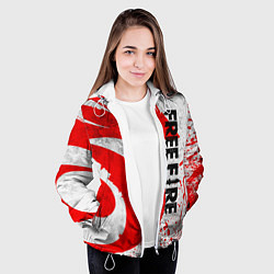 Куртка с капюшоном женская GARENA FREE FIRE ЛОГО ИГРЫ, ДРАКОН, цвет: 3D-белый — фото 2