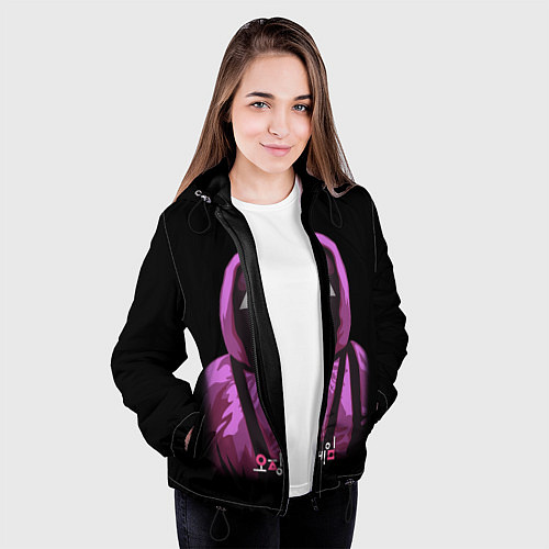 Женская куртка Squid Game Triangle Guy / 3D-Черный – фото 3