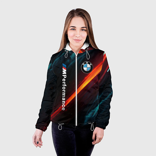 Женская куртка BMW M PERFORMANCE NEON БМВ М НЕОН / 3D-Белый – фото 4