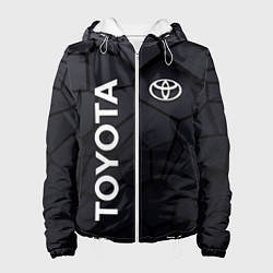 Куртка с капюшоном женская Toyota 3D плиты, цвет: 3D-белый
