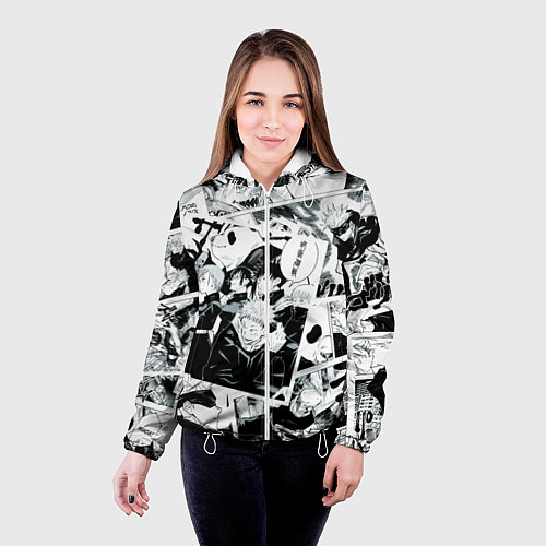 Женская куртка Магическая битва Jujutsu Kaisen манга / 3D-Белый – фото 4