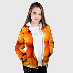 Куртка с капюшоном женская Мандаринчик чик, цвет: 3D-белый — фото 2