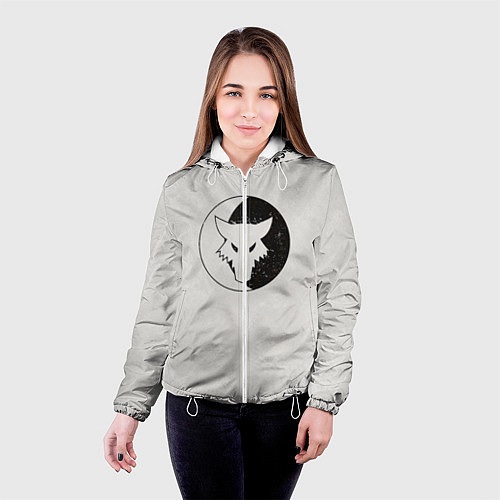 Женская куртка Лунные волки ранний лого цвет легиона / 3D-Белый – фото 4