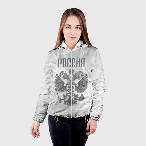 Женская куртка Герб России / 3D-Белый – фото 4