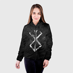 Куртка с капюшоном женская BERSERK LOGO GRUNGE, цвет: 3D-черный — фото 2
