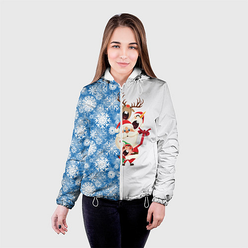 Женская куртка Подарок от Санты / 3D-Белый – фото 4