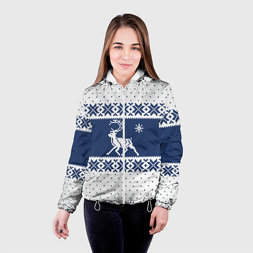 Женская куртка Северный Олень звезда / 3D-Белый – фото 4