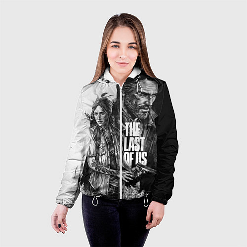 Женская куртка THE LAST OF US ЧЁРНО БЕЛЫЙ / 3D-Белый – фото 4