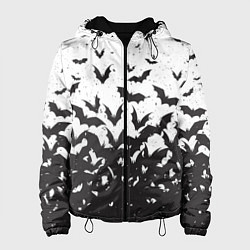 Куртка с капюшоном женская Летучие кровососы, цвет: 3D-черный