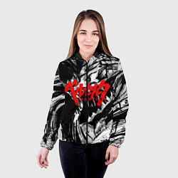 Куртка с капюшоном женская БЕРСЕРК РИСУНОК BERSERK, цвет: 3D-черный — фото 2