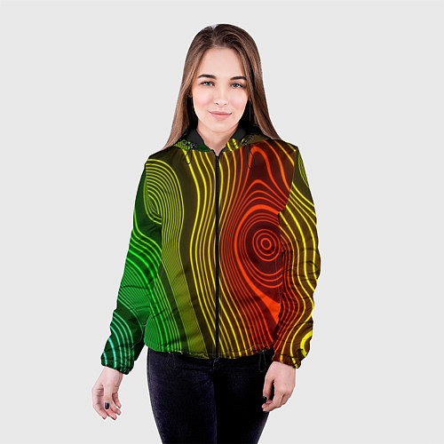 Женская куртка КАРТОГРАФИЧЕСКАЯ ПРОЕКЦИЯ / 3D-Черный – фото 4