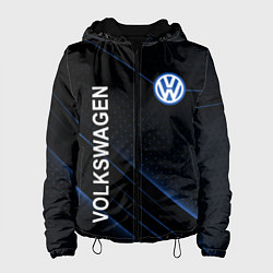 Куртка с капюшоном женская Volkswagen, sport, цвет: 3D-черный