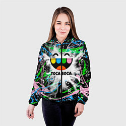 Куртка с капюшоном женская Toca Boca: Весельчак, цвет: 3D-черный — фото 2