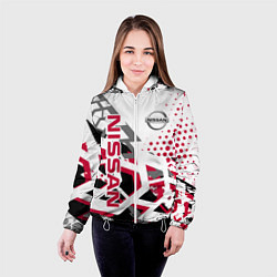 Куртка с капюшоном женская Nissan Ниссан, цвет: 3D-белый — фото 2