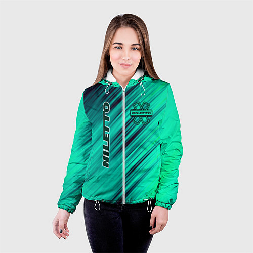 Женская куртка Нилетто Niletto лого / 3D-Белый – фото 4