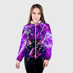 Куртка с капюшоном женская Гоку Блек Anime Dragon Ball Super Saiyan, цвет: 3D-белый — фото 2