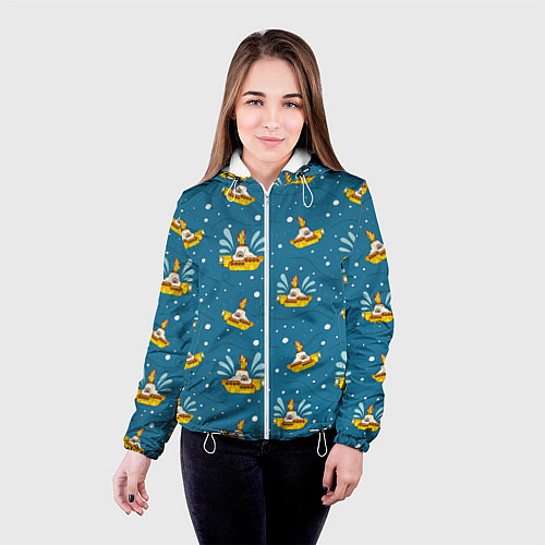 Женская куртка Много-много Yellow Submarine The Beatles / 3D-Белый – фото 4