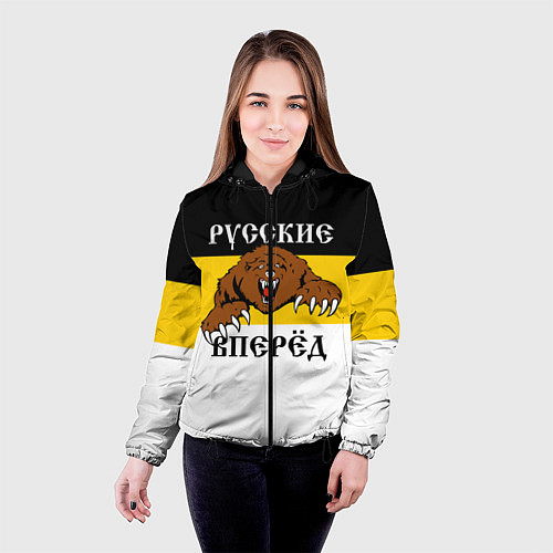 Женская куртка Русские Вперёд! / 3D-Черный – фото 4