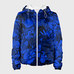 Женская куртка SONIC BLUE PATTERN СИНИЙ ЁЖ