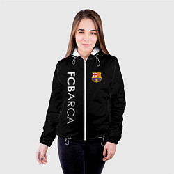 Куртка с капюшоном женская FC BARCA BLACK STYLE, цвет: 3D-белый — фото 2