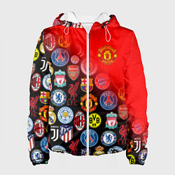 Куртка с капюшоном женская МАНЧЕСТЕР ЮНАЙТЕД FCMU, цвет: 3D-белый