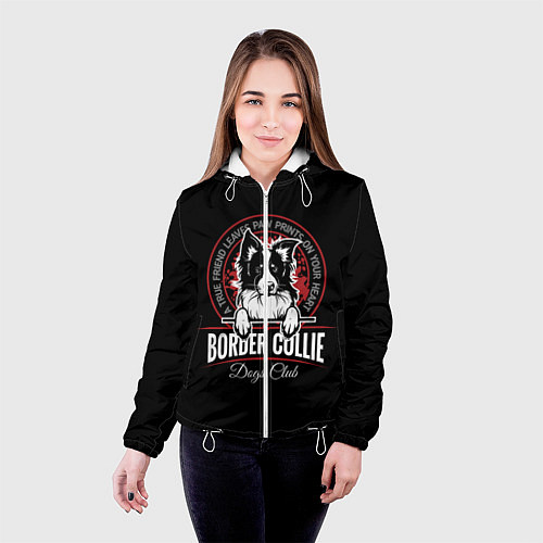 Женская куртка Бордер-Колли Border Collie / 3D-Белый – фото 4