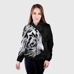 Куртка с капюшоном женская 2022 Год тигра, цвет: 3D-черный — фото 2