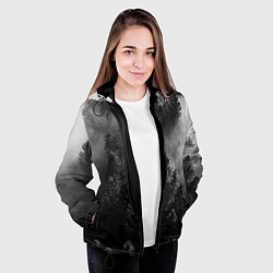 Куртка с капюшоном женская МРАЧНЫЙ ЛЕС FOREST, цвет: 3D-черный — фото 2