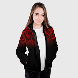 Куртка с капюшоном женская BLACK RED CAMO RED MILLITARY, цвет: 3D-черный — фото 2