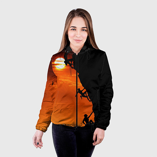 Женская куртка СКАЛОЛАЗЫ В ЗАКАТЕ / 3D-Черный – фото 4