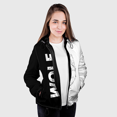 Женская куртка WOLF Волк / 3D-Черный – фото 3