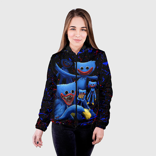 Женская куртка Huggy Wuggy: Players / 3D-Черный – фото 4