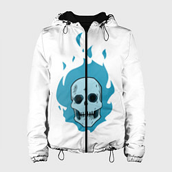 Куртка с капюшоном женская Череп Cute Angel парный, цвет: 3D-черный